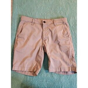 AG Men’s 9” Wanderer Slim Fit Trouser Short Gray Size 31R Stretch Sateen‎